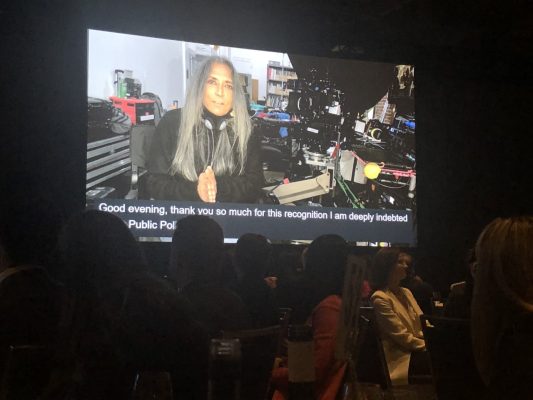 Honouree Deepa Mehta at the 34th Annual Testimonial Dinner and Awards, presented by the Public Policy Forum