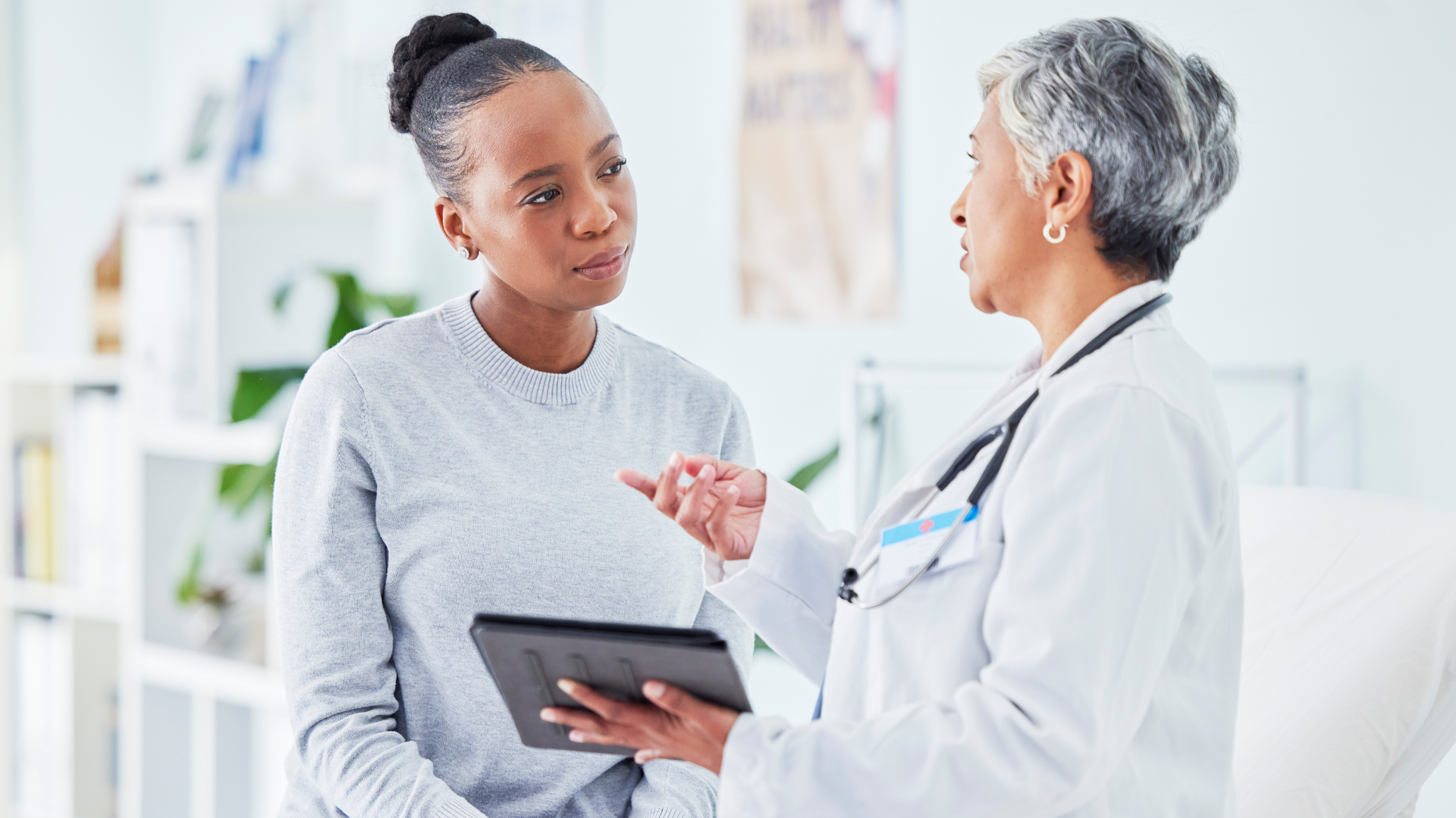 patient listening to doctor